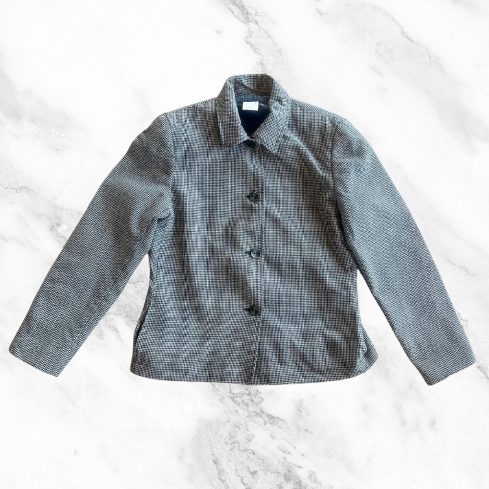 Collection Harve Benard Blazer Black And White Size 8 button up